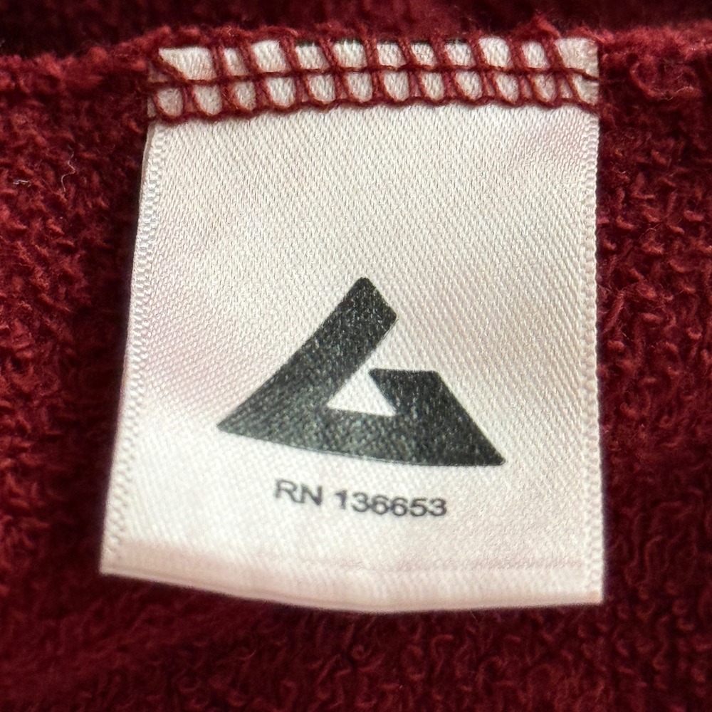 American Giant Womens Burgundy Red Cotton French Terry Open Front Cardigan L USA - Picture 6 of 6